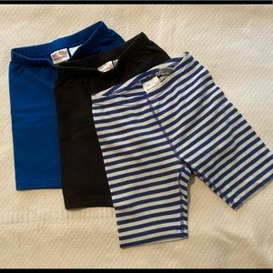 3 pairs bike shorts, size 120(6-7) Hanna Andersson